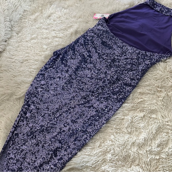 Amanda Uprichard Samba Sequin Halter Midi Dress Gown Medium - Picture 12 of 15